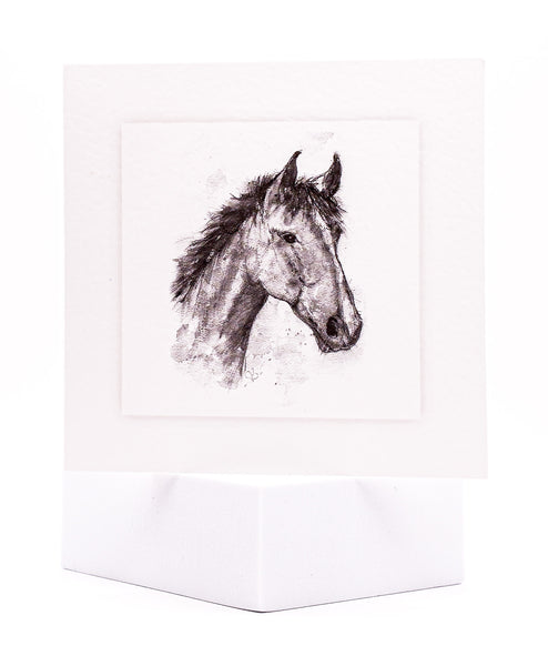 Large Animal Hospital Sympathy Card - Horse Head