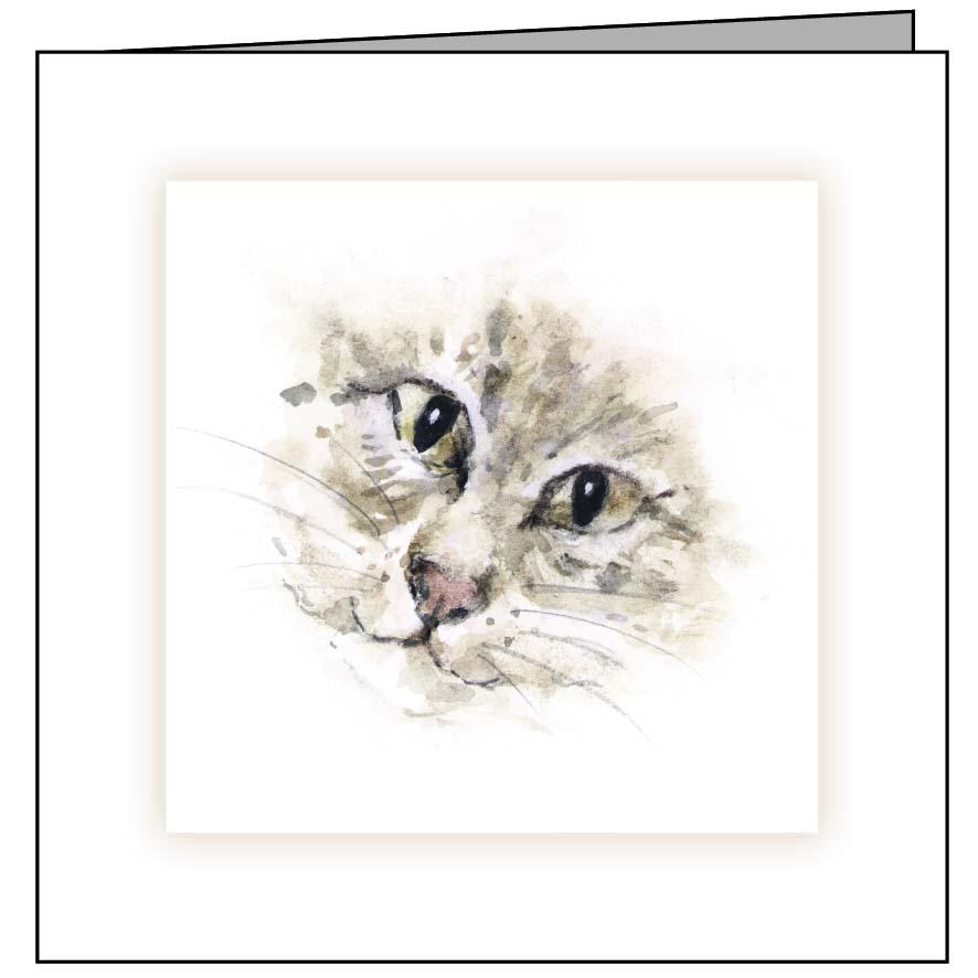 Animal Hospital Sympathy Card - Cat Face