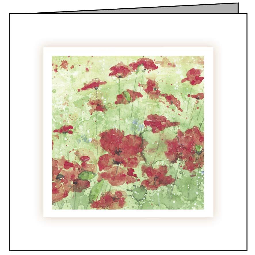 Animal Hospital Sympathy Card - Poppies