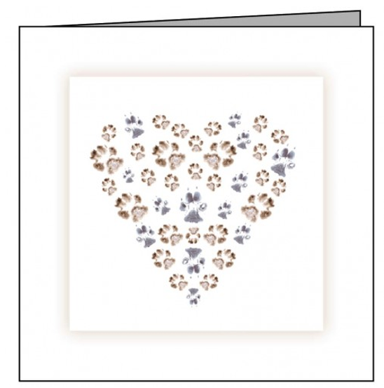 Animal Hospital Sympathy Card - Paw Heart