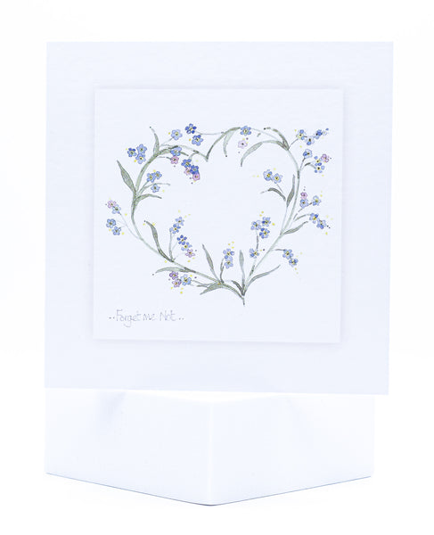 Animal Hospital Sympathy Card - Forget Me Not Heart