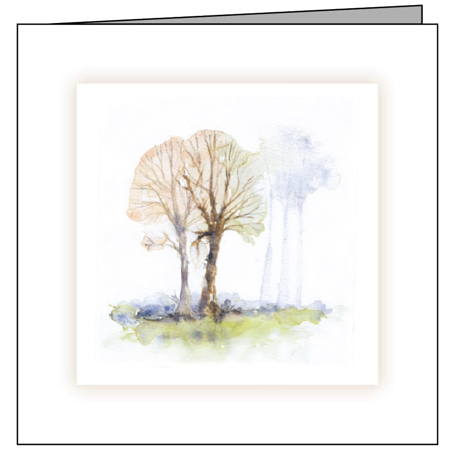 Animal Hospital Sympathy Card - Winter Trees